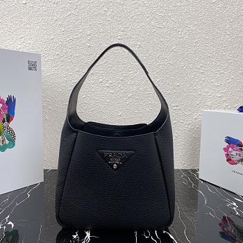 Prada Small Black Leather Handbag 1BC127 Size 23x21x13cm 