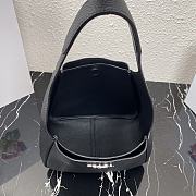 Prada Small Black Leather Handbag 1BC127 Size 23x21x13cm  - 6