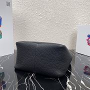 Prada Small Black Leather Handbag 1BC127 Size 23x21x13cm  - 5