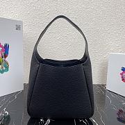 Prada Small Black Leather Handbag 1BC127 Size 23x21x13cm  - 4