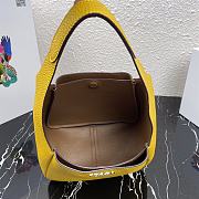 Prada Small Yellow Leather Handbag 1BC127 Size 23x21x13cm  - 6