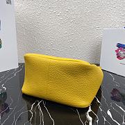 Prada Small Yellow Leather Handbag 1BC127 Size 23x21x13cm  - 3