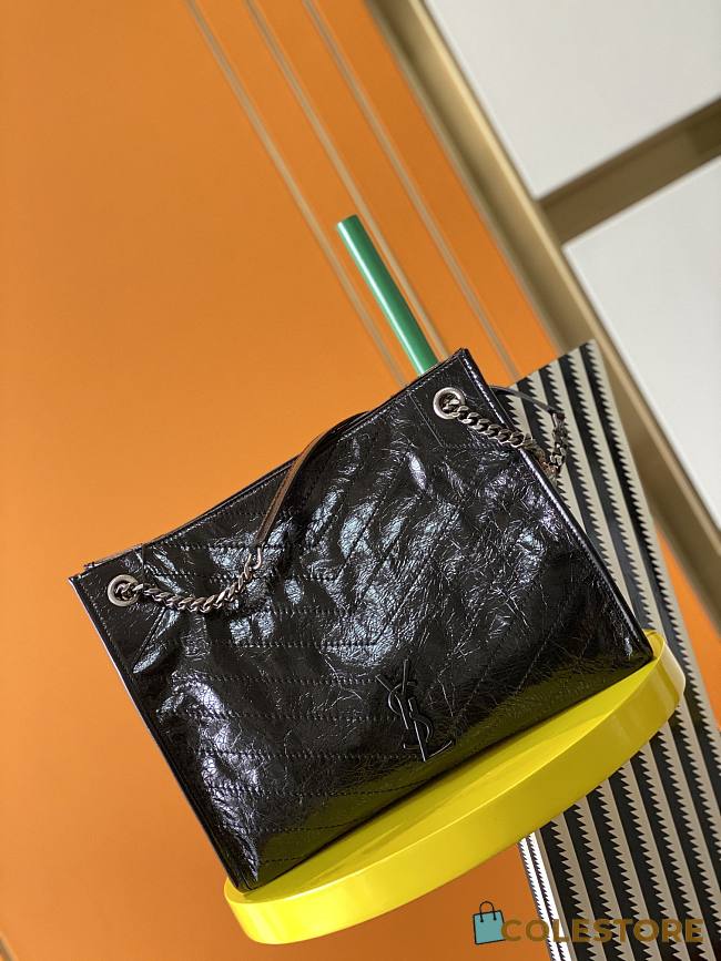YSL Large Niki Shopping Bag In Black 577998 Size 33x27x11.5cm - 1