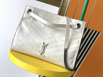 YSL Large Niki Shopping Bag In White 577998 Size 33x27x11.5cm