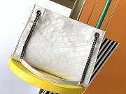 YSL Large Niki Shopping Bag In White 577998 Size 33x27x11.5cm - 3