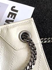 YSL Large Niki Shopping Bag In White 577998 Size 33x27x11.5cm - 2