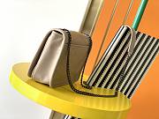 YSL Small Niki Chain Strap Bag In Beige 583103 Size 19x15x6cm - 6