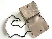 YSL Small Niki Chain Strap Bag In Beige 583103 Size 19x15x6cm - 4