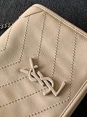 YSL Small Niki Chain Strap Bag In Beige 583103 Size 19x15x6cm - 3