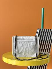 YSL Small Niki Chain Strap Bag In White 583103 Size 19x15x6cm - 6