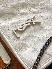 YSL Small Niki Chain Strap Bag In White 583103 Size 19x15x6cm - 2