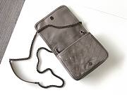 YSL Small Niki Chain Strap Bag In Grey 583103 Size 19x15x6cm - 4