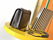 YSL Small Niki Chain Strap Bag In Dark Grey 583103 Size 19x15x6cm - 5