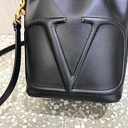 Valentino Vlogo Calfskin Bucket Bag In Black UW2B0 Size 18x20.5x10cm - 2