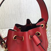 Valentino Vlogo Calfskin Bucket Bag In Red UW2B0 Size 18x20.5x10cm - 6