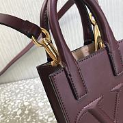 Valentino Garavani Vlogo Walk Mini Tote In Wine Size 20x10x21cm - 6
