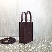 Valentino Garavani Vlogo Walk Mini Tote In Wine Size 20x10x21cm - 4