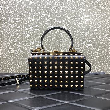 Valentino Garavani Rockstud Alcove Top-Handle Bag WW2B0 Size 19x12x8cm