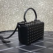 Valentino Garavani Rockstud Alcove Top-Handle Bag In Silver WW2B0 Size 19x12x8cm - 4