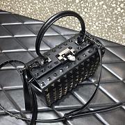 Valentino Garavani Rockstud Alcove Top-Handle Bag In Silver WW2B0 Size 19x12x8cm - 2