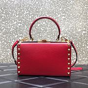 Valentino Garavani Rockstud Alcove Top-Handle Bag In Red WW2B0 Size 19x12x8cm - 1