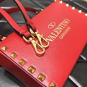 Valentino Garavani Rockstud Alcove Top-Handle Bag In Red WW2B0 Size 19x12x8cm - 5