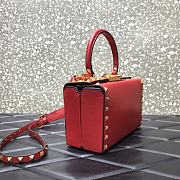 Valentino Garavani Rockstud Alcove Top-Handle Bag In Red WW2B0 Size 19x12x8cm - 4