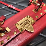 Valentino Garavani Rockstud Alcove Top-Handle Bag In Red WW2B0 Size 19x12x8cm - 3