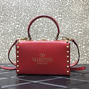 Valentino Garavani Rockstud Alcove Top-Handle Bag In Red WW2B0 Size 19x12x8cm - 2