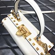Valentino Garavani Rockstud Alcove Top-Handle Bag In White WW2B0 Size 19x12x8cm - 5