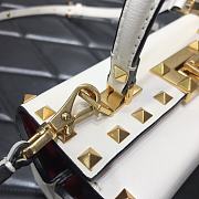 Valentino Garavani Rockstud Alcove Top-Handle Bag In White WW2B0 Size 19x12x8cm - 4