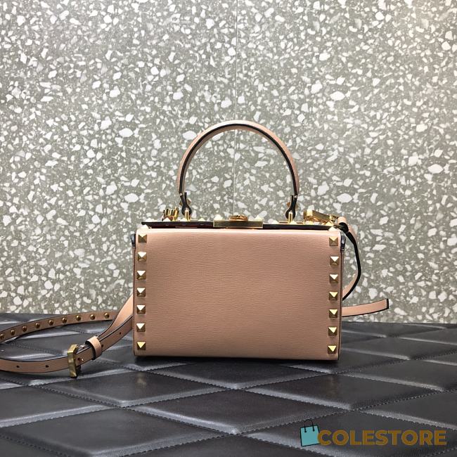 Valentino Garavani Rockstud Alcove Top-Handle Bag In Cream WW2B0 Size 19x12x8cm - 1