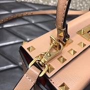 Valentino Garavani Rockstud Alcove Top-Handle Bag In Cream WW2B0 Size 19x12x8cm - 5