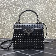 Valentino Garavani Rockstud-Embellished Tote Bag In Silver WB0J7 Size 22x17x9cm  - 1