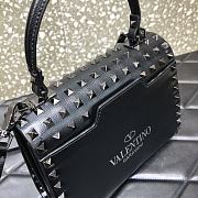 Valentino Garavani Rockstud-Embellished Tote Bag In Silver WB0J7 Size 22x17x9cm  - 6