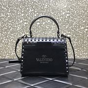 Valentino Garavani Rockstud-Embellished Tote Bag In Silver WB0J7 Size 22x17x9cm  - 4