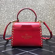 Valentino Garavani Rockstud Alcove Grainy Small Handbag WB0J7 Size 22x17x9cm  - 2