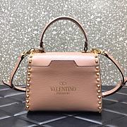 Valentino Garavani Rockstud Alcove Grainy Small Handbag In Beige WB0J7 Size 22x17x9cm  - 2