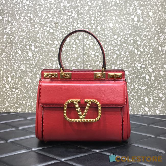 Valentino Garavani Rockstud Alcove Medium Tote Bag In Red WW2B0 Size 23x20x6cm - 1
