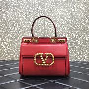 Valentino Garavani Rockstud Alcove Medium Tote Bag In Red WW2B0 Size 23x20x6cm - 1
