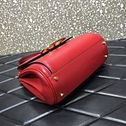 Valentino Garavani Rockstud Alcove Medium Tote Bag In Red WW2B0 Size 23x20x6cm - 5