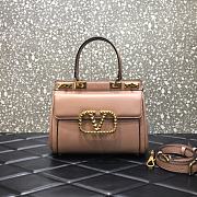 Valentino Garavani Rockstud Alcove Medium Tote Bag In Beige WW2B0 Size 23x20x6cm  - 1