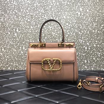 Valentino Garavani Rockstud Alcove Medium Tote Bag In Beige WW2B0 Size 23x20x6cm 
