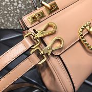 Valentino Garavani Rockstud Alcove Medium Tote Bag In Beige WW2B0 Size 23x20x6cm  - 6