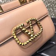Valentino Garavani Rockstud Alcove Medium Tote Bag In Beige WW2B0 Size 23x20x6cm  - 4