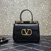 Valentino Garavani Rockstud Alcove Medium Tote Bag In Black WW2B0 Size 23x20x6cm  - 1