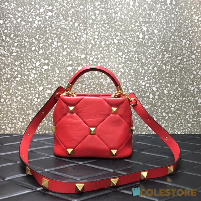 Garavani Roman Stud Small Leather Shoulder Bag Size 20×9×15cm - 1