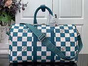 Louis Vuitton Keepall 45 Bandoulière In Blue Size 45x27x20cm - 6
