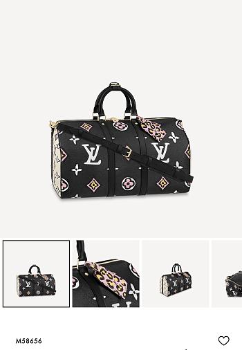Louis Vuitton Keepall 45 Bandoulière Wild At Heart Size 45x27x20cm