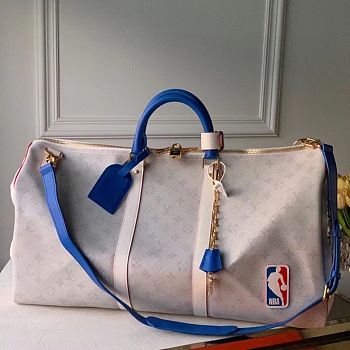 Louis Vuitton Basketball Keepall In White 55 Size 55x26x20cm